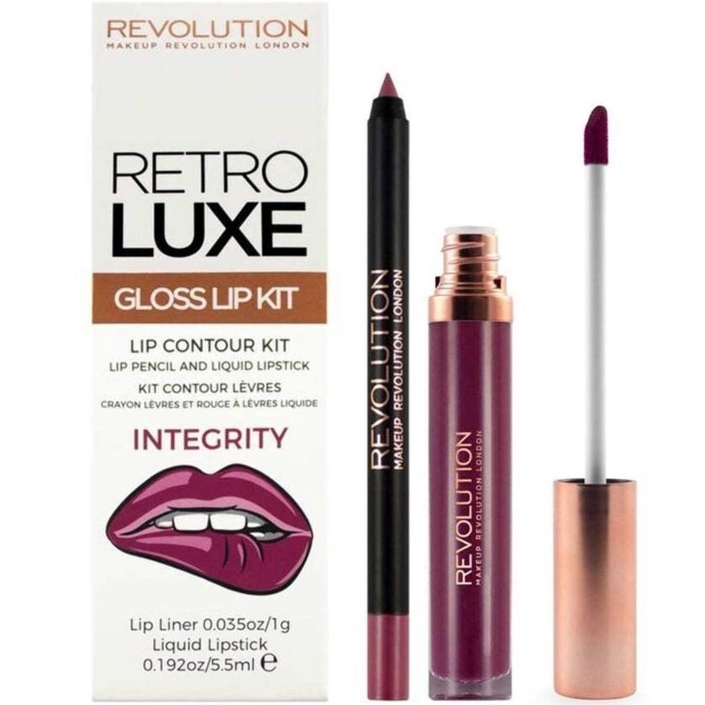 ❄️ MAKEUP REVOLUTION | Retro Luxe Lip Contour Kit - Pencil Lipstick Integrity